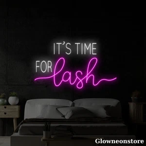 It’S Time for Lash Neon Sign, Lash Led Sign, Beauty Salon Decor, Spa Salon Led S - Picture 1 of 12