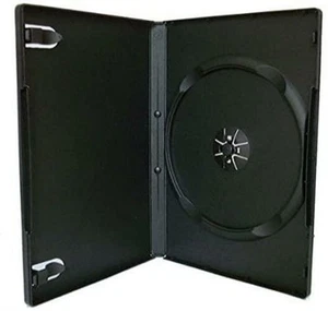 150 OFFICIAL Black DVD Case Replacement Case UK 14mm Spine for 1 Disc New SEALED - Afbeelding 1 van 2