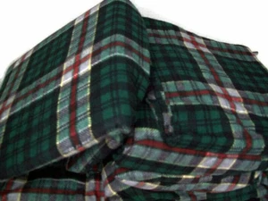 Home Collection Ashley Cooper dunkelgrün kariert Flanell Baumwolle King Laken Set neu - Bild 1 von 4