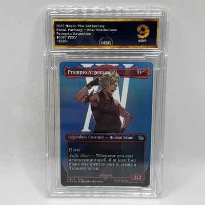 MTG Prompto Argentum Borderless Final Fantasy Foil Graded 9 Magic The Gathering - Image 1 of 2