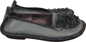 Spring Step L’ Artiste Women’s Blue Leather Floral Accent Loafers - 37/US 7 - Picture 1 of 8