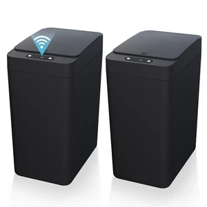 2Pack 2.6 Gallon Touchless Motion Sensor Trash Can - Slim Waterproof Design - Picture 1 of 11