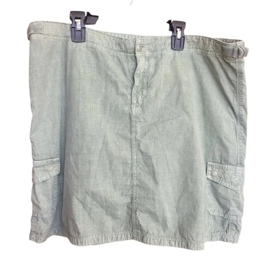 Fresh Produce XL Skort Green Side Pocket 100% Cotton Hiking Beach Skirt Short - Image 1 of 4