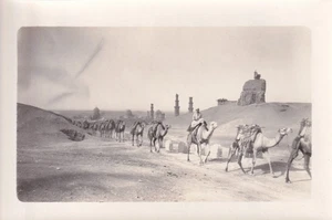 Seltenes 4x6 20er Jahre Foto Ägypten Kamel Zug Heiliges Land Bibel Pyramiden Expedition  - Bild 1 von 6