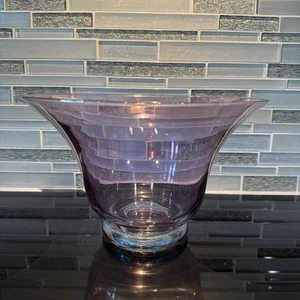 SPLENDIDA ciotola vetro artistico neodimio alessandrite soffiato a mano viola vintage eleganza - Foto 1 di 8