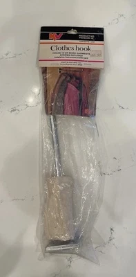 Vintage Knape & Vogt KV Industrial Steel Chrome Wall Hook 10” NOS - Image 1 of 4