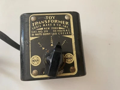 Vintage Louis Marx & Co. Toy Transformer-No. 319-30 Watts-115 Volts - Not Tested - Image 1 of 4