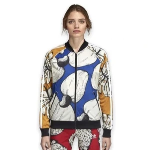 Adidas X Farm Rio Superstar Full Zip Firebird Leaf Bomber Track Jacket Medium - Picture 1 of 6