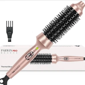 Hot Hair Curling Brush Comb Thermal Heated Round Ionic Curler Ion Technology - Picture 1 of 20