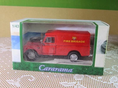 192Z Cararama Hongwell Land Rover 109 Series III Fire Brigade Red 1:43 Fire - Image 1 of 4