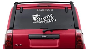 Ventana pegatina calcomanía de 12" FAMOUS STARS and STRAPS Family - Imagen 1 de 1