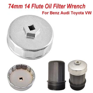 74mm Oil Filter Cap Wrench Socket Remover Tool for Benz Audi Toyota VW - Picture 1 of 9