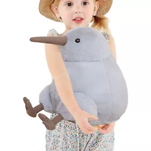 Kiwi Bird Plush Large Plush Bird Funny Soft Grey Stuffed Animals Hugging - Picture 1 of 8