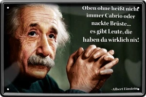 ''In alto senza significa non sempre (Einstein)'' Targa in latta 20x30 cm - Foto 1 di 4