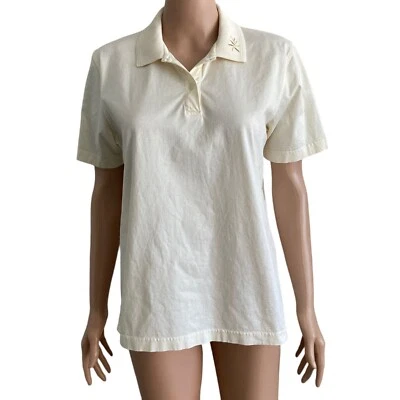 EP Golf Shirt Womens Large Beige Pullover Shirt Sleeve Polo Golf - Image 1 of 4