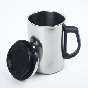 350/500ML Stainless Steel Double Wall Mug Insulated Coffee Tea Drink Cup W/ Lid - Picture 1 of 21