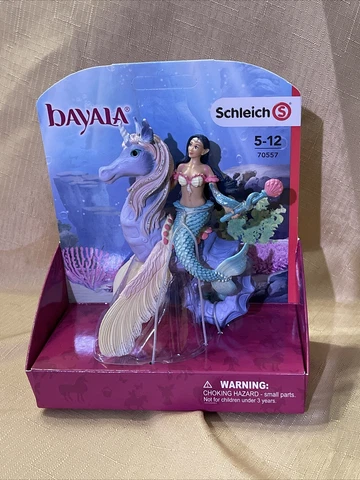 Schleich Bayala Mermaid Riding Seahorse Unicorn, #70557 ~ New~ Cover