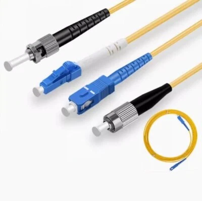 Single-mode Fibre Jumper Wire SC LC ST FC Optical Fiber Patch Cable Cord SM SX - Image 1 of 4