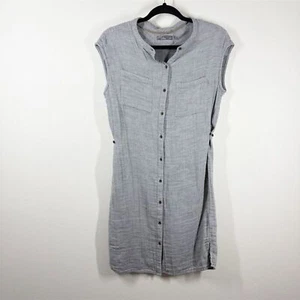Prana Buenos Dias Sleeveless Dress Size XS Gray 100% Organic Cotton Lightweight - Picture 1 of 12