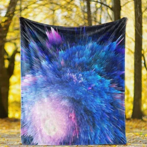Universe Nebula Stars Bedspread Sofa Throw Blanket Holiday Birthday Gift Flannel - Picture 1 of 25