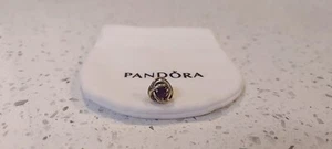 PANDORA~February Purple Birthstone Eternity Circle Charm ALE/S925 #790065C02~EUC - Picture 1 of 6