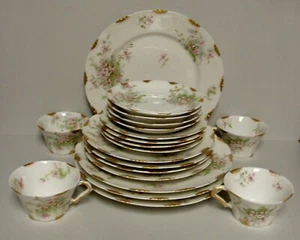 Theodore Haviland FRENCH APPLE BLOSSOM (SCHLEIGER 146) 20 Piece Set FOUR SETTING - Picture 1 of 2