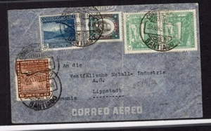 Chile 1936 airmail Santiago to Germany great mixed franking IV - Picture 1 of 1