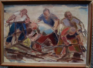 Anders A, Jönsson 1907-2002, Auf der Baustelle, um 1950/60 - Bild 1 von 10