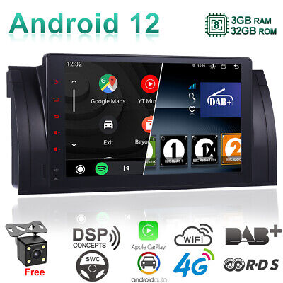 For BMW E39 X5 E53 9'' DAB Car Stereo Android Radio Wireless CarPlay Sat Nav GPS • 183.10€
