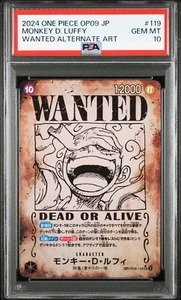 PSA 10 Monkey D. Luffy OP05-119 Wanted Poster Card One Piece TCG Japanese GEM MI - Picture 1 of 3
