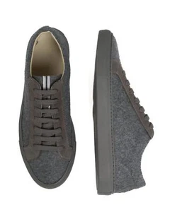 Fedeli $695 NIB Gray Cashmere Suede Low-Top Sneakers Casual Shoes (40 eu) 6 US - Picture 1 of 6