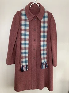 Cappotto Mauve Vintage Montello del New England Mackintosh Miscela Lana Con Sciarpa In perfette condizioni 18 - Foto 1 di 14