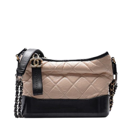 Borsa a tracolla piccola Chanel beige Gabrielle Hobo