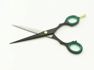 6" Black professional Hairdressing scissor Barber Salon Hair Cutting Sharp Razor - Picture 1 of 10