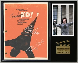 Rocky Reproduction Signed Movie Script Wood Plaque Display - Picture 1 of 8