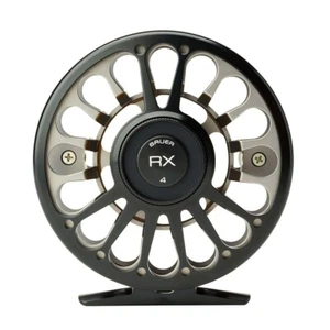 Bauer RX 2 Fly Reel - Black w/Charcoal Spool - NEW - FREE FLY LINE - Picture 1 of 2
