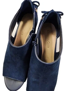 CHARTER CLUB women's. Navy sides tie-at-back eyelet, sandals (8851) - Picture 1 of 13