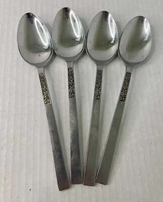 "Juego de 4 cucharas soperas Stanley Roberts vintage de 7,5"" patrón Dorette de Japón #2" Foto 1 de 4