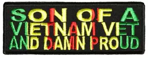 SON OF A VIETNAM VETERAN AND DANN ORGOGLIOSO PATCH - Colore - Veteran Owned Business. - Foto 1 di 2