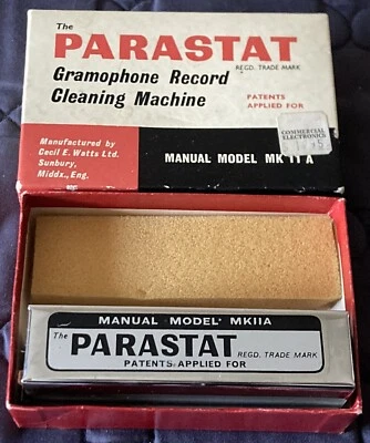 Vintage Parastat Gramophone Record Cleaning Machine in Original  Box MK11A UK - Изображение 1 из 4