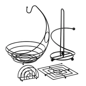 New Ragalta RCKS-101B 4 Piece Useful Kitchen Organizer Set, Black - Picture 1 of 1