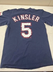 Texas Rangers Baseball Majestic Mens Kinsler #5 MLB Short Sleeve T-Shirt Small - Picture 1 of 9