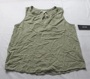 Thread & Supply Women's Split Neck Sleeveless Tank Top JL3 Sage Green Large NWT - Picture 1 of 3