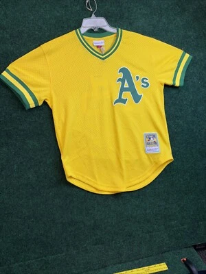 Camiseta Pullover Auténtica M&N Rickey Henderson # 35 Atletics Oakland Talla M Foto 1 de 4