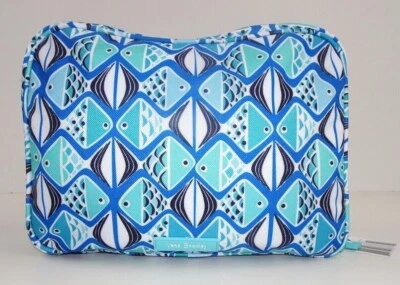 Estuche de Maquillaje Escuela Vera Bradley Aligerar Cremallera Alrededor Cosmético GO FISH BLUE Foto 1 de 4