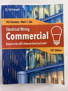 Electrical Wiring Commercial 18th Ed 2023 NEC Phil Simmons Mark Ode Softcover - Imagen 1 de 11