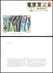 2012 Aloha Shirts Sc 4596a FDC Fleetwood Hawaiian tropical floral fashion island - Picture 1 of 1