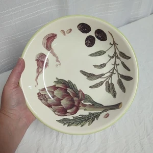 Williams Sonoma Kräuter & Gemüse Artischocke Knoblauch 9 3/4" Pastaschale Schüssel #741 - Bild 1 von 8