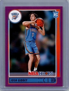 Tarjeta de novato Josh Giddey 2021-22 Hoops #202 radiocontrol púrpura paralelo - Imagen 1 de 2