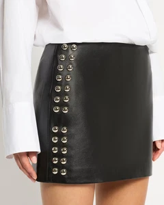 BNWT SASS & BIDE 'The Serenade' Embellished Leather Mini Skirt - Size 12 - $590 - Bild 1 von 6